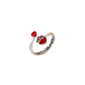 Bague ouverte en forme de fruit, design fraise rouge, couleur or et argent, bijoux pour femmes, cadeau pour étudiantes, style pour meilleures amies - Product Image 5