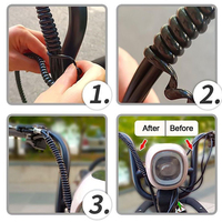 GUYON Housse de protection spirale en caoutchouc TPU pour câbles de frein de trottinette électrique, organisateur de câbles portable pour vélo électrique