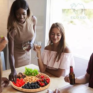 Bandeja de servicio dividida Bandeja de 13 ''Bandeja de contenedores Cuencos Bandeja de aperitivos con 7 compartimentos móviles - Product Image 6