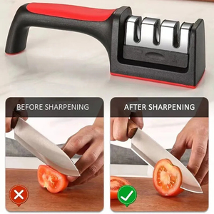 Afilador de Cuchillos Manual Multifuncional de 3/4 Etapas, Herramienta de Afilado Rápido con Base Antideslizante, Accesorios para Cuchillos de Cocina - Product Image 3