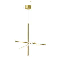Ensemble de lustres en aluminium réglables en hauteur de style italien, commande intelligente, finition cuivre/noir pour salon, éclairage de salle à manger