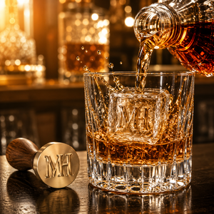 Sello Vintage para Cubitos de Hielo para Personalizar Whisky - Sello con Logotipo Personalizado con Impresión UV para Hacer Hielo Transparente en Casa 22 - Product Image 2