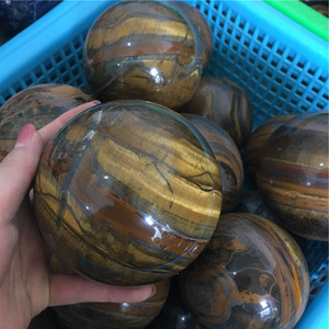 All'ingrosso naturale <span class=keywords><strong>occhi</strong></span> di <span class=keywords><strong>tigre</strong></span> giallo pietra di cristallo Quatrz sfera di guarigione pietre Reiki per fengshui - Product Image 1