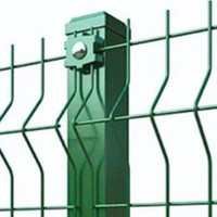Panneau de clôture de sécurité en treillis métallique 3D en acier thermolaqué, conception anti-escalade, assemblage facile, clôture extérieure, vert foncé, 8 pieds