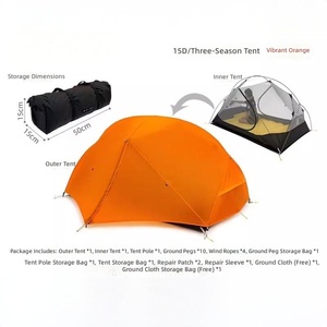 Nouvelle arrivée, tente de glamping légère pour 2 personnes, imperméable, quatre saisons, une chambre, pour la plage, la randonnée, le camping en <span class=keywords><strong>famille</strong></span> - Product Image 5