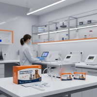 Dynamiker Pets DNP-1016 Kit de Prueba de Fluorescencia Cuantitativa Rápida de 10 Minutos para la Proteína C Reactiva Canina (PCR) Veterinaria, Certificado CE