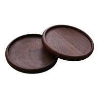 Sous-verres en bois naturel écologique au design contemporain, diamètre 33 cm, épaisseur 3 mm, ensemble AZ ENTERPRISES pour la décoration de table à la maison