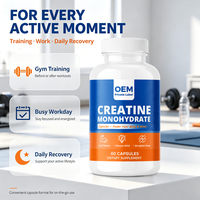 Capsules de créatine monohydrate, complément alimentaire pour adultes, soutien aux performances sportives, croissance musculaire, sans gluten, 60 unités, OEM ODM