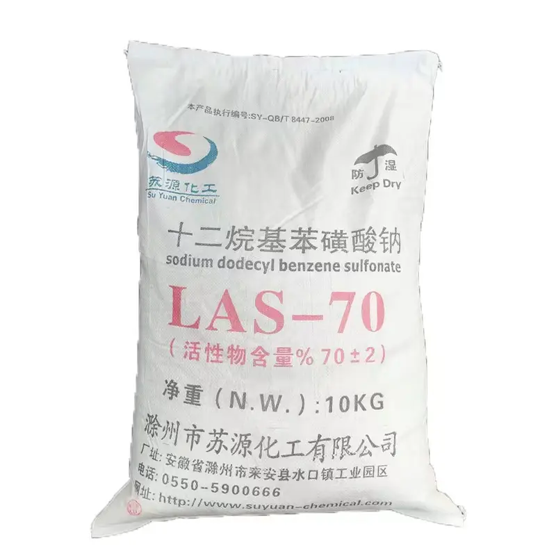Sulfonate de benzène alkylique linéaire LAS70 poudre solide produit chimique quotidien