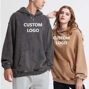 Sweat-shirt décontracté d'hiver en coton 100% tricoté, lourd, 420 grammes, nouvelle arrivée, coupe ample, délavé, écologique, GSM Solid Distressed - Product Image 1