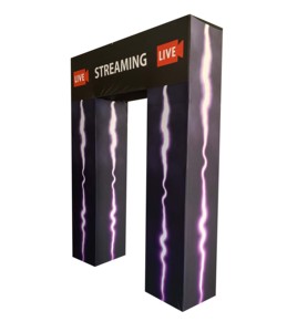 Căng thẳng vải hiển thị vòm biểu ngữ đứng với tùy chỉnh thiết kế bìa - Product Image 1