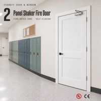 Option de barre de poussée pour porte coupe-feu en bois pour évacuation d'urgence dans les bâtiments publics, conçue pour une évacuation rapide et une fuite d'urgence.