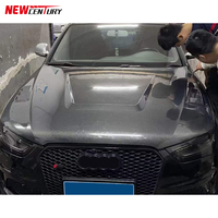 Capot de capot de moteur de style B9 en fibre de carbone pour Audi A4L de 2013 à 2016