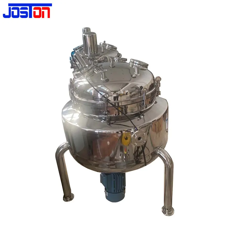 JOSTON SS304 SS316 200L 500L 1000L 2000L cosmetic ointment cream tomato paste limpet coil jacketMagnetic reactor Mixing Tank