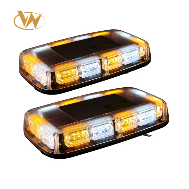 48 LED Roof Top Strobe Lights High Visibility Emergency Safety Light Bar Magnetic Base Amber New Condition Waterproof 6000