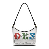 Sac à bandoulière Phi Beta Sigma, sac à main pour femme avec fermeture éclair, imprimé lettres grecques et perles, en PU léger, à porter sous le bras