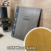Porte-menu en bois à couverture rigide imperméable de qualité supérieure avec logo personnalisé pour restaurant classique