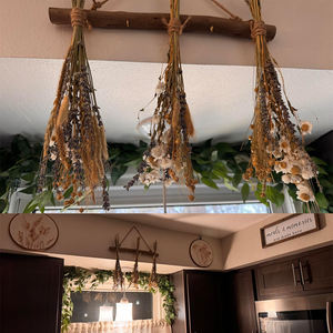 Drijfhout Muur Hangende Sieraden Hanger-Rustieke Handgemaakte Houten Logs Opknoping Tak Decor Met 5 Haken Voor Ambachten - Product Image 2