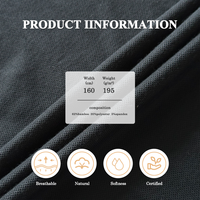 Tissu piqué en bambou, polyester et élasthanne Ecou Tex, vente en gros, tissu tricoté écologique pour vêtements