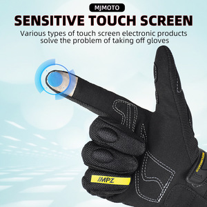 Gants de moto respirants en polyester pour hommes et femmes, avec paume antidérapante pour la conduite estivale, le cyclisme et les trajets quotidiens - Product Image 3