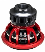 Subwoofer de siège 15 pouces 4500WRMS, 8 couches, bobine plate en aluminium de 4 pouces, 12 pouces, 18 pouces, 96dB, néodyme, pour compétition automobile, panier rouge