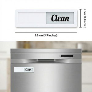 Magnetic Dishwasher Indicator Sign Acrylic Dirty Clean Toggle Label For Dishwasher Parts White And Black - Product Image 5