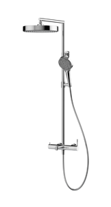 Gear Handle Concealed <b>Shower</b> <b>System</b>, In-Wall Mount, Brushed Silver / Multi-Finish, Rain Head Included, SUS304, OEM Factory - Product Image 3