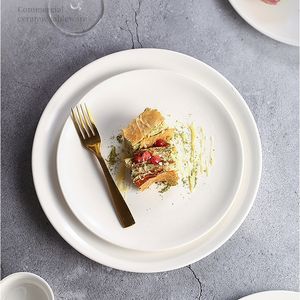 Piring Makan Keramik Murah Grosir Putih Polos Bulat Set Piring Makan Porselen untuk Restoran Hotel - Product Image 4