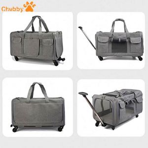 Vente en gros d'usine, prix avantageux, sac de luxe pour chien et chat, sac de voyage sur roulettes, poussette et sac de transport pour animaux de compagnie - Product Image 4