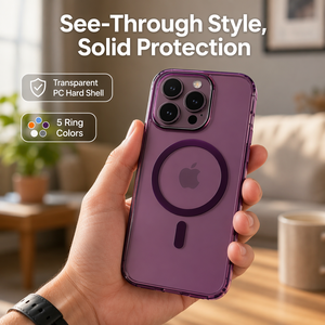 Funda Magnética Transparente Antigolpes con Carga Inalámbrica para PC Frame 2.0, Compatible con <span class=keywords><strong>iPhone</strong></span> 17 Pro Max y <span class=keywords><strong>iPhone</strong></span> 15 Pro Max, Empaque en Bolsa OPP - Product Image 2