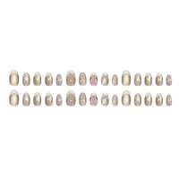 Z1344 Faux ongles à presser Œil de chat, French Laiteux, Nœud Papillon, Perle, Papillon, Style INS, Réutilisables, ABS Premium, Vente en gros, En stock