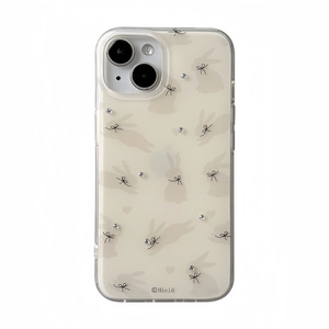 Coque de téléphone pour iPhone 16 Promax Apple 14, 13, 15, 12, motif lapin blanc laiteux, pour femme, mignonne - Product Image 1