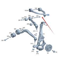 2053305501 MercedesBenz W205 haute qualité avant gauche bras de commande supérieur bras oscillant Kit d'accessoires de Suspension avancé pour voitures