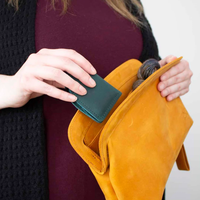 Étui à aiguilles en cuir véritable, porte-aiguilles magnétique, organisateur d'aiguilles à broder et à coudre portable