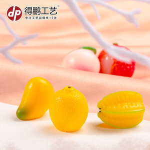 Adornos de Frutas en Miniatura de Resina, Decoración Realista para el Hogar, Set de Manualidades, Piña, Fresa, Sandía, Lichi - Product Image 2