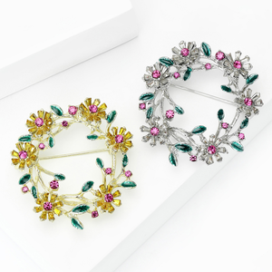 Wholesale Trendy Water Wreath Jewelry Fashion Women's Flower Brooches Plant Bag Decorative Flower <b>Badge</b> Brooch <b>Pin</b> - Product Image 1