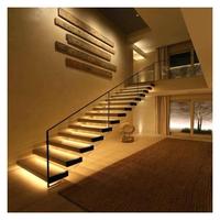 Escalier flottant intérieur sur mesure de haute qualité, style moderne, pour villa, appartement résidentiel, escalier flottant intérieur