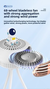 Ventilador de Bebé Plegable Tipo Pulpo, <span class=keywords><strong>Mini</strong></span> Ventilador USB Portátil sin Aspas para Cochecito, <span class=keywords><strong>Cuna</strong></span>, Cama, Refrigeración Diaria para Bebés - Product Image 3