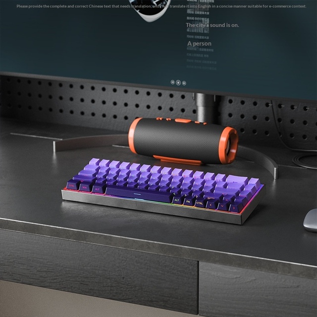 Customized Green Switch Mechanical Keyboard 68 Keys Wired Portable Office Gaming Mixed Light Backlit Mechanical Keyboard