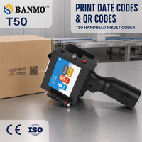 Imprimantes BANMO T50, fabricants d'imprimantes à jet d'encre portables multicolores avec encre à séchage rapide pour imprimante à injection sur tube métallique