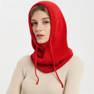 Nouveau Passe-Montagne d'Hiver Capuche Écharpe Chapeau Femme Ski Chaud Protection Oreilles et Cou Pull <span class=keywords><strong>Bonnet</strong></span> Tricoté <span class=keywords><strong>avec</strong></span> Cordon - Product Image 1