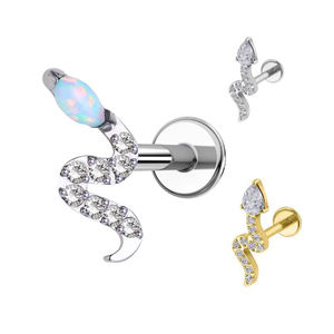 Cartilage de serpent Xinfocus, <span class=keywords><strong>piercing</strong></span> d'<span class=keywords><strong>oreille</strong></span>, boucle d'<span class=keywords><strong>oreille</strong></span> helix tragus, vente en gros, <span class=keywords><strong>piercing</strong></span> tendance pour femmes et hommes - Product Image 1