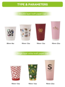 Koffiebekers met aangepast logo en gouden opdruk, 12oz dubbelwandige papieren bekers, met zwarte koffiedeksel voor koffiezaak - Product Image 4