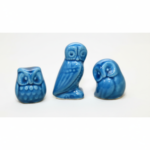 Esculturas intrincadas de búhos de cerámica para decoración del hogar - Product Image 2