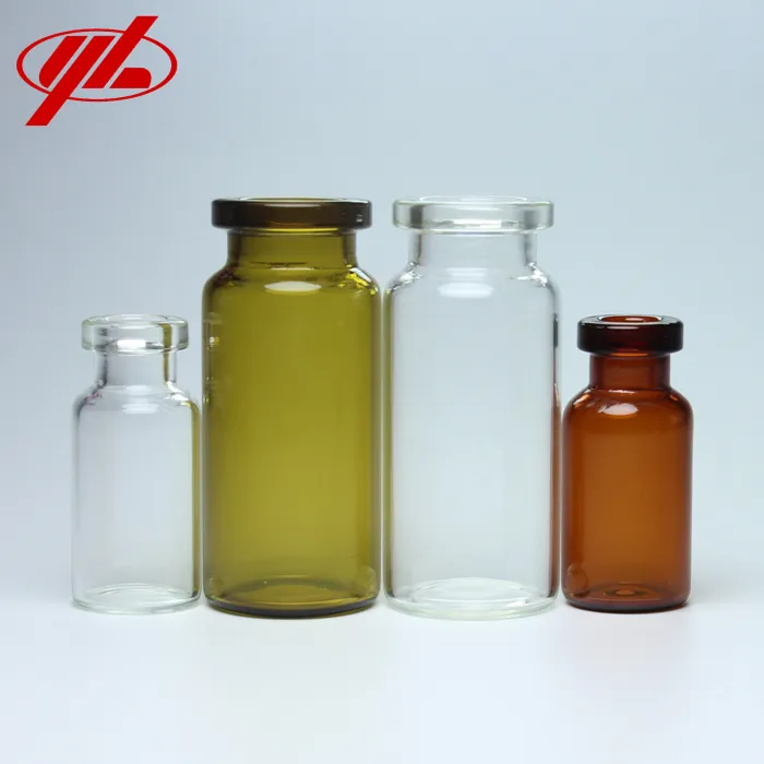Várias Especificações Frasco Transparente ou Âmbar Garrafa De Vidro Vazia Personalizado Com Tampas E Rolhas De Borracha