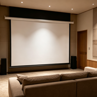 Écran de projection motorisé blanc mat de 120 pouces, écran de projection électrique pour home cinéma, salon