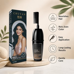 Tinte de Cabello en Crema Negro Intenso 100ml, al por Mayor, OEM, Personalizado, con Fragancia, Permanente, Profesional para Salón - Product Image 1