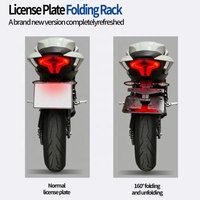 Interruptor Eléctrico de Acero Negro para Matrícula de Moto, Control por Cable, Piezas Modificadas al por Mayor para Motocicletas