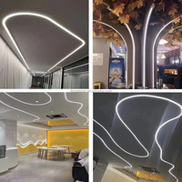 Vente en gros usine : Profilés LED flexibles modernes en aluminium pour cloisons sèches, encastrables et pliables, pour villas et hôtels