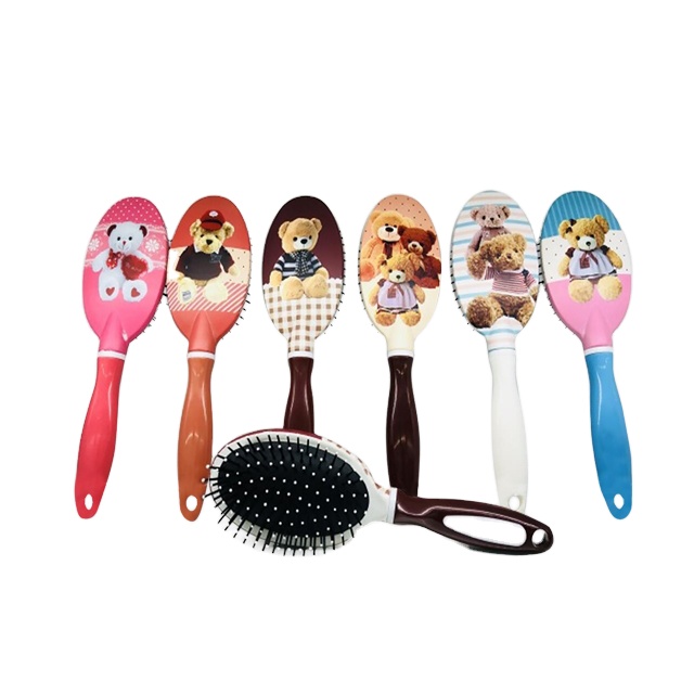 Новинка 2022, оптовая продажа, модная пластиковая расческа для волос высокого качества с рисунком милого медведя